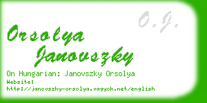 orsolya janovszky business card